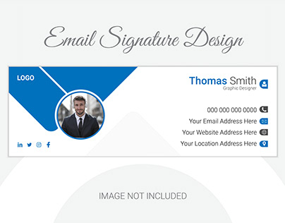 New Email signature template design or facebook cover