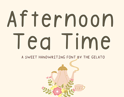 Afternoon Tea Time Sweet Handwriting Font