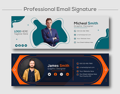 Email signature design or email footer design