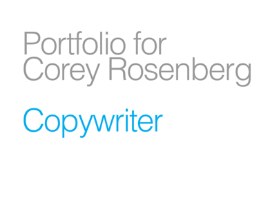 Portfolio for Corey Rosenberg