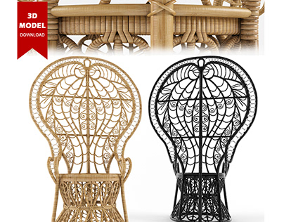 Outdoor Rattan Chair Natural