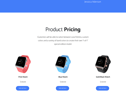 Product landing page design by WordPress