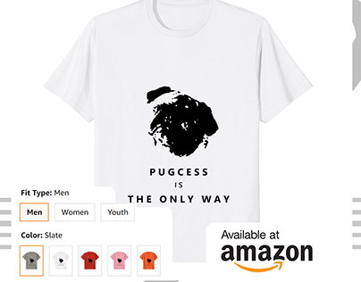 Funny Pug T-Shirt Success In Life Dog Men Women Youth