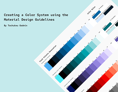 An article on Color System using Material Design