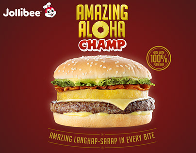 Jollibee Amazing Aloha Champ | Banner Ads + Faceb