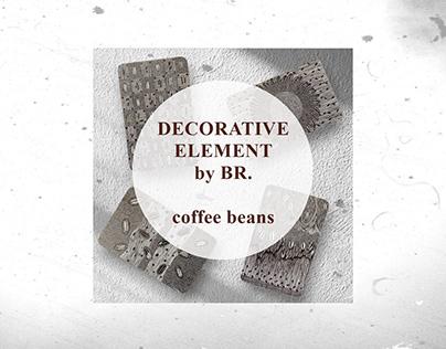 "Decorative element by BR." - Style: Coffee beans/BR.