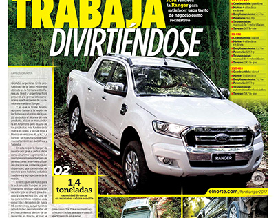 Editor work, cover article: Ford Ranger Argentina