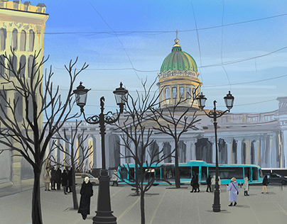 Postcard, Sankt Petersburg, Saint Isaac's Cathedral