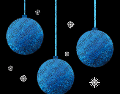 Holiday Blue Soft Tree Baubles