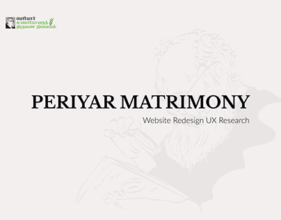 Periyar Matrimony - Website redesign - UX