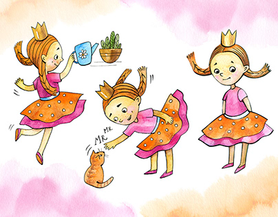 Princess Button - character design for children's book