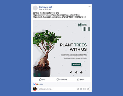 Social media post template for inspire tree plantation