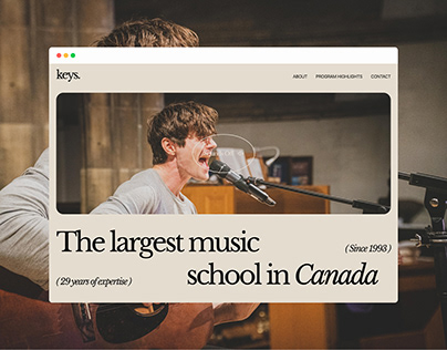 Music School / Landing Page Concept