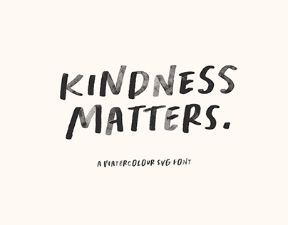 Kindness Matters Font SVG, Regular