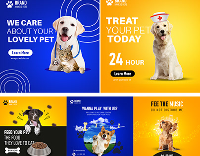 Pet care social media banner design