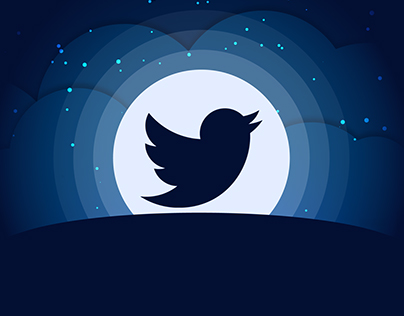 Le Mighty Twitter - Silhouette Illustration