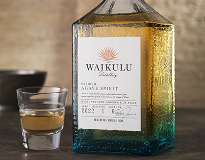 Waikulu Distillery Agave Spirit Packaging Design & Logo