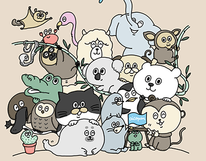 Animals gathering