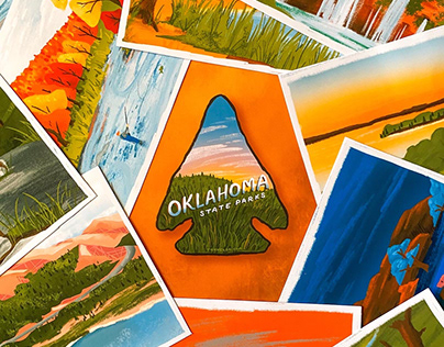 Oklahoma State Park Postcards
