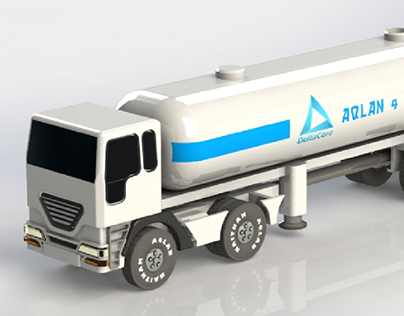3D oil tanker truck