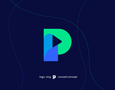 P letter and Player Logo Design