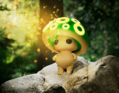 Mushroom character render