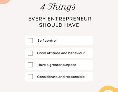 Things Every Entrepreneur Should Have