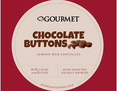 Gourmet circle chocolate sticker