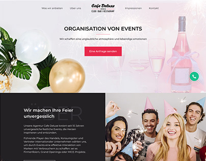 Website design for a company that organizes holidays