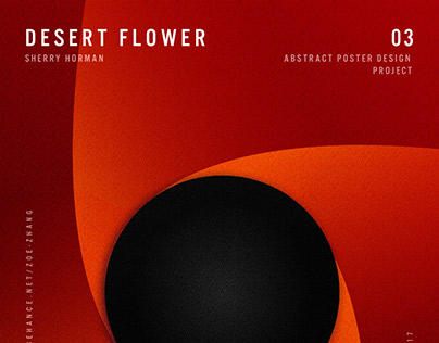 Abstract Poster 抽象电影海报设计-日灼残花《沙漠之花》