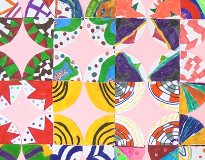 Pattern collages, 3rd and 4th grade