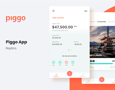 Piggo App | Screens Replica