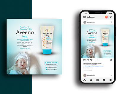 Aveeno Baby care moisturising lotion Product Design