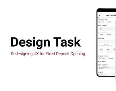Redesigning FD Opening UX - Mobile Banking