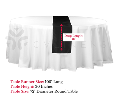 72 Round Table 132 Round Tablecloth Drop 8