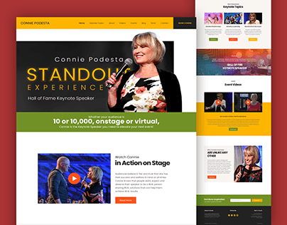 The Connie Podesta Motivational Speaker Website Design