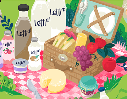 Modular Illustratration for Letti Milk - Part 2