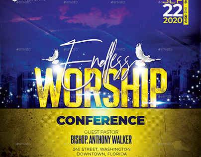 Endless Worship Church Flyer/Poster