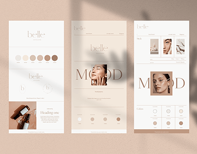 Belle Brand and Mood Board template