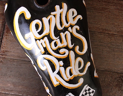 Gentleman's Ride - Calligraphy on Fuel Tank