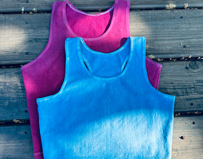 Hand dyed tank tops