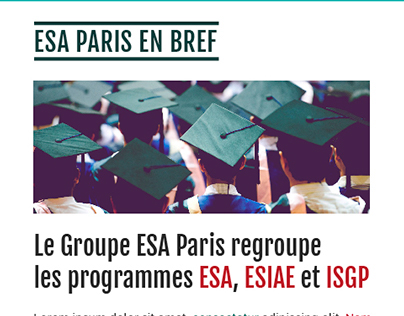 École ESA Paris website