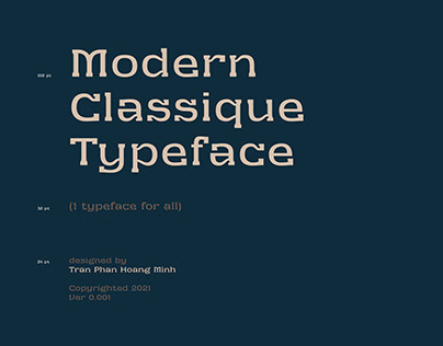 [WIP] Modern Classique Typeface