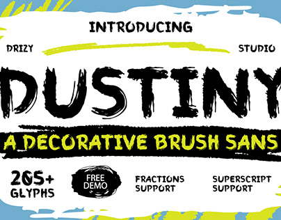 Dustiny – Decorative Brush Sans Serif Font - FREE Font
