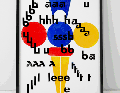 bauhaus ballet 02, letterpress poster by cabaret typogr