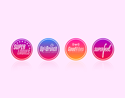 Logos for Super Ladies events / Adobe Illustrator