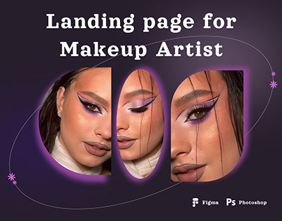 Landing page for a makeup artist