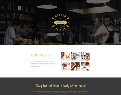Donald Priston Coffee Shop Website