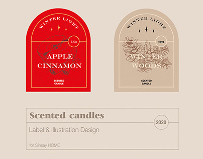 Label and illustration design - scented candles