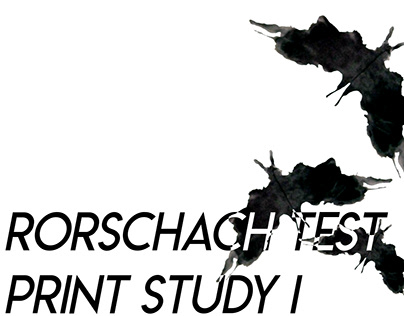 RORSHACH TEST PRINT STUDY I